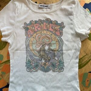 Free People Daydreamer Aries Short Sleeve Top